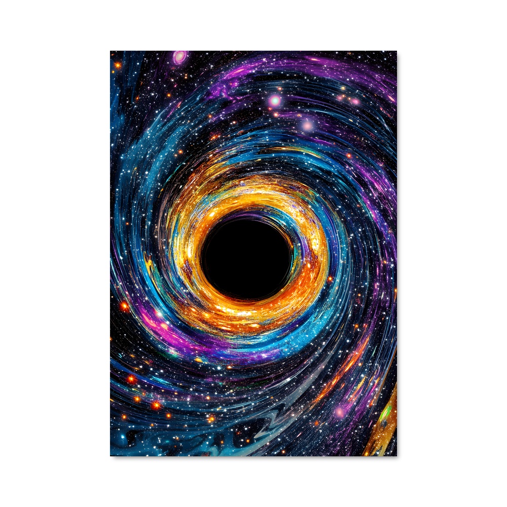 Poster envoûtant d'un trou noir